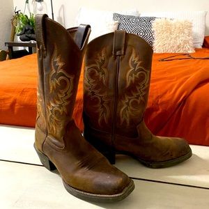 JUSTIN MEN'S STAMPEDE WESTERN 13" SQUARE TOE BOOTS